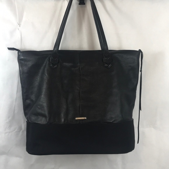 Rebecca Minkoff Leather and Canvas Tote Black - Picture 2 of 8